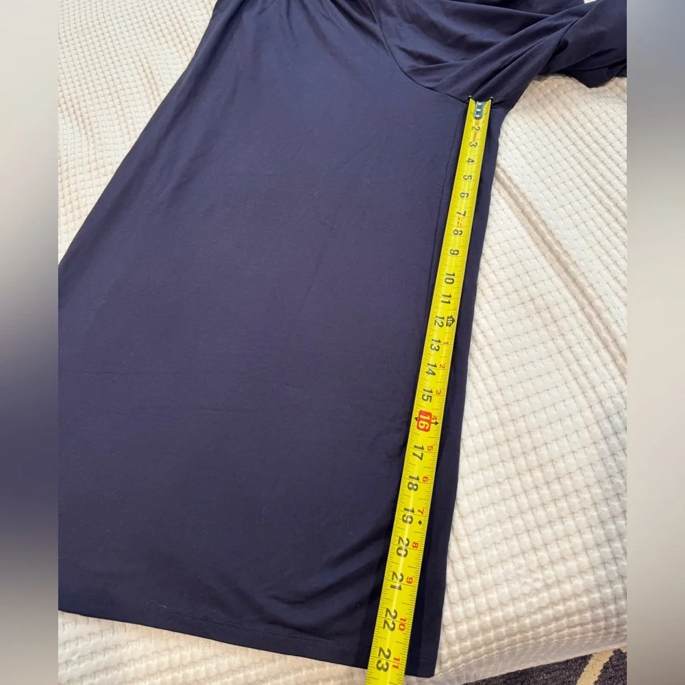 EUC Rai Crop Wide-Leg Pants double as a midi skirt XL navy blue purple - Picture 7 of 11